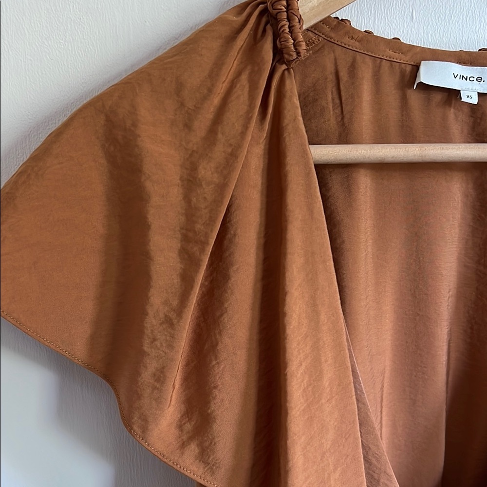 Vince Ruffle Wrap Dress - Picture 4 of 13